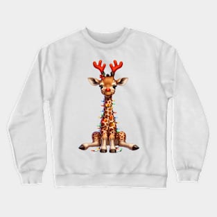 Christmas Red Nose Giraffe Crewneck Sweatshirt